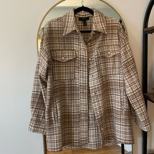 Forever 21 Houndstooth Shirt Jacket